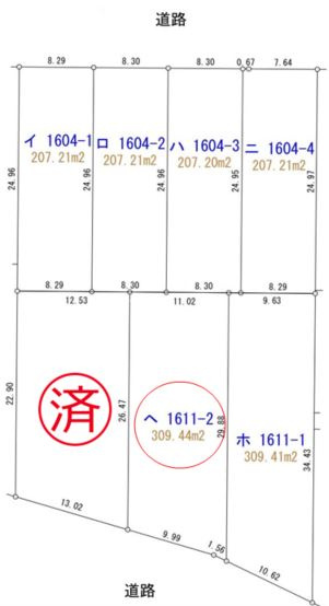 福井市木田3丁目　売地⑥の土地図