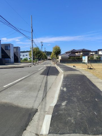 福井市木田3丁目　売地⑥の前面道路含む現地写真