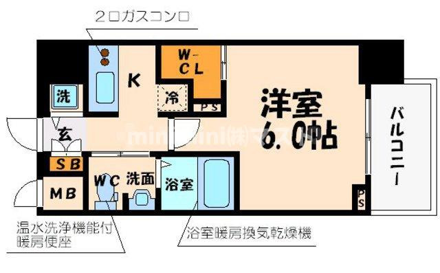 エスリード阿波座サウスプレイスの間取り