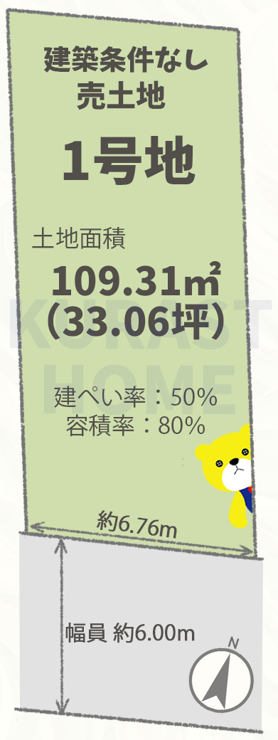 京都市西京区松尾井戸町　建築条件なし土地