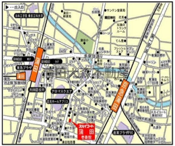 スカイコート蒲田壱番館の地図
