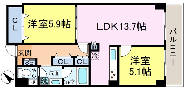 ソサエティギャレリアの間取り