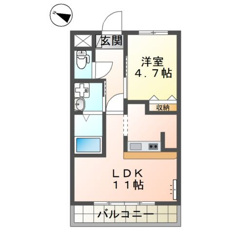 グランディール　中間の間取り