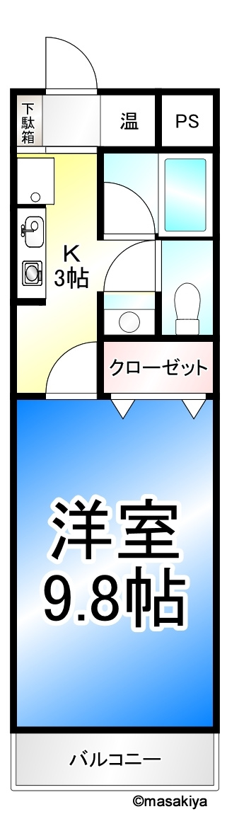 クレセントハウス・七瀬の間取り