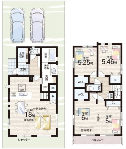 枚方市長尾台　第1期　新築一戸建ての間取り|1号地