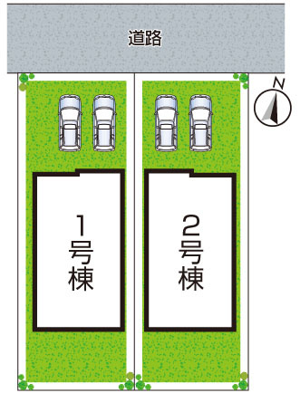 ■枚方市長尾台　第1期　新築一戸建ての区画図|全2区画