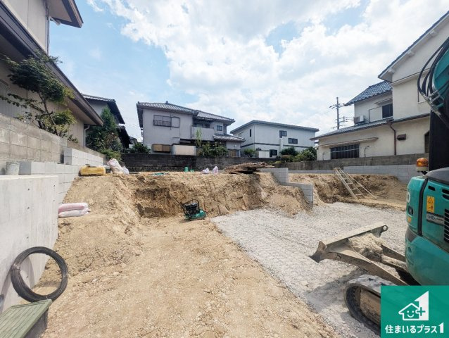 枚方市長尾台　第1期　新築一戸建ての外観|周辺は落ち着いた街並みの住宅地！子育てがしやすい住環境です！まだ未完成ですが、現地でしかわからない事もございます。是非一度ご覧ください。