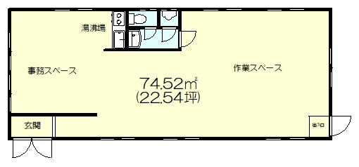 中央３丁目テナントの間取り|事務所にも店舗としても使いやすい間取りです