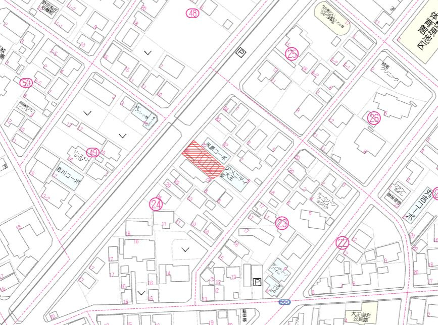 都城市大王町の売地の土地図