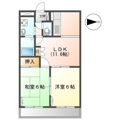 グリーンヒル壱番館の間取り