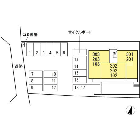 ピア・ハピネスの区画図