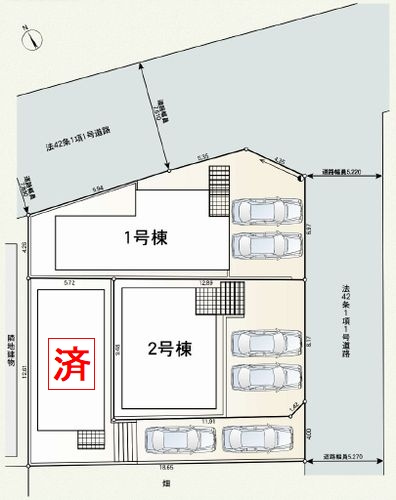 【区画図】 | 【仲介手数料０円】秦野市羽根第1　新築一戸建て　全3棟 | 秦野市羽根第1　新築一戸建て　全3棟