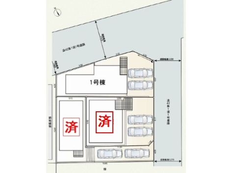 【仲介手数料０円】秦野市羽根第1　新築一戸建て　全3棟の区画図|秦野市羽根第1　新築一戸建て　全3棟