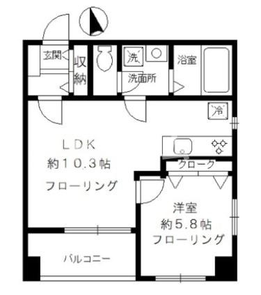 板橋区高島平９丁目の賃貸マンションの間取り