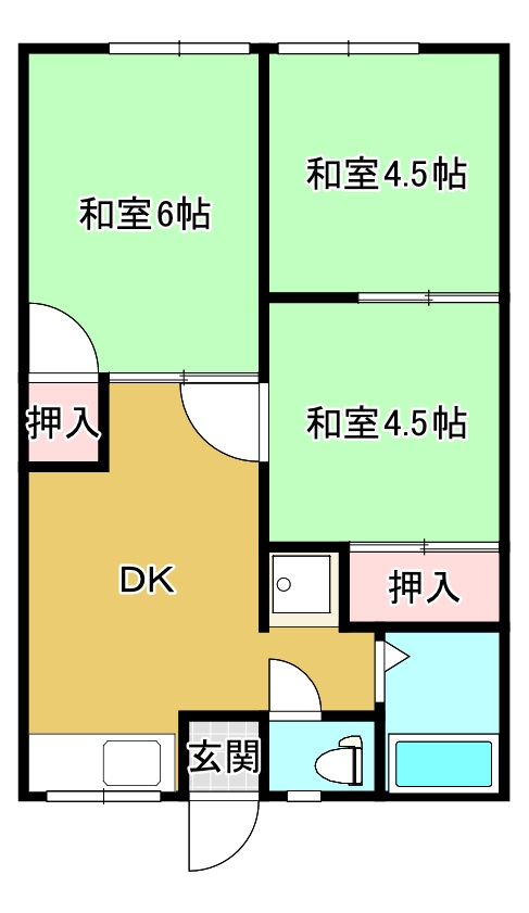 旭が丘ハイツの間取り