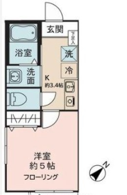 レオ伍捨壱番館の間取り