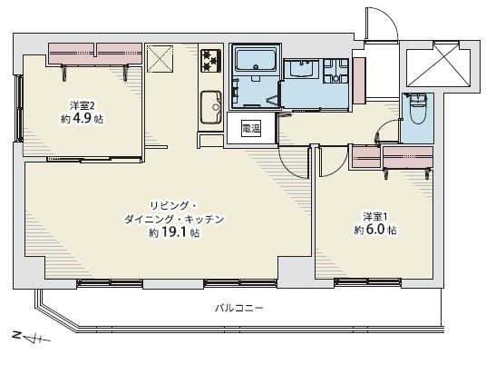 ライオンズマンション山鼻13条の間取り
