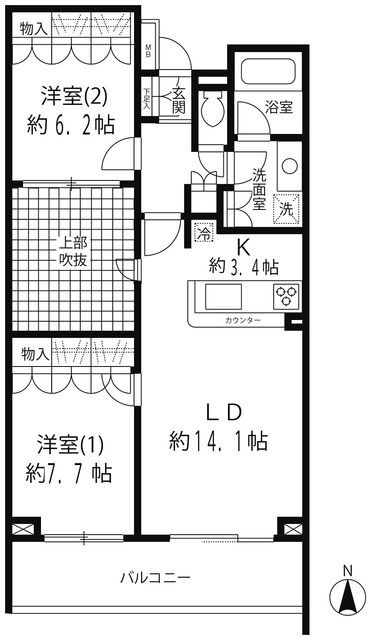 リベルテ等々力の間取り