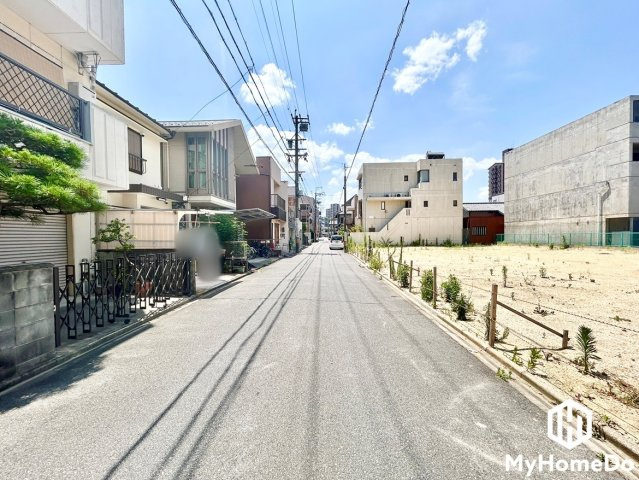 北区東長田町　1期の前面道路含む現地写真