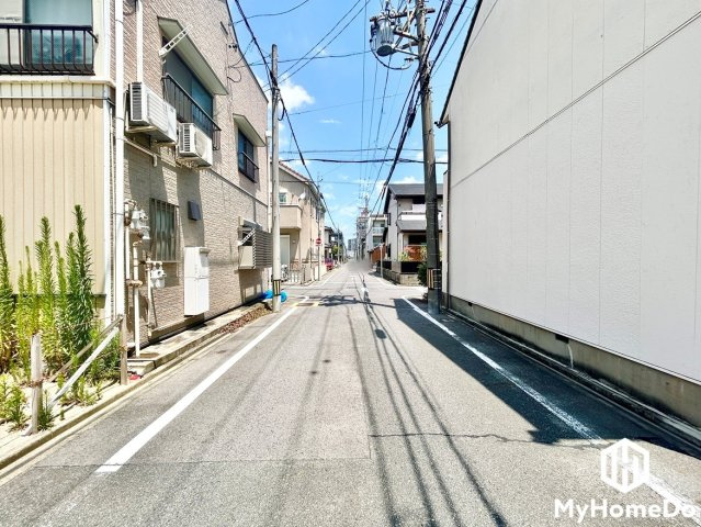 北区東長田町　1期の前面道路含む現地写真