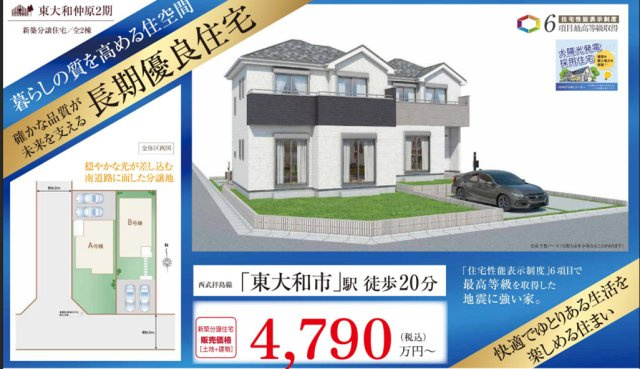 【Heartfull Town】 東大和市仲原２期のその他|〇本物件の売主が作成した販売用図面です〇