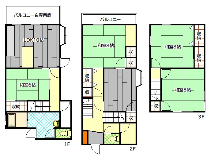 八木7丁目貸家の間取り