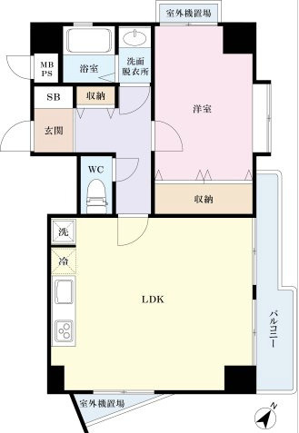 ライオンズマンション湯河原万葉公園の間取り|3階のお部屋です