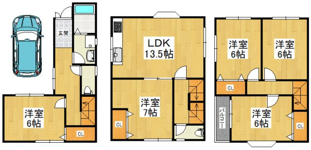 【間取り】 | 中野町戸建