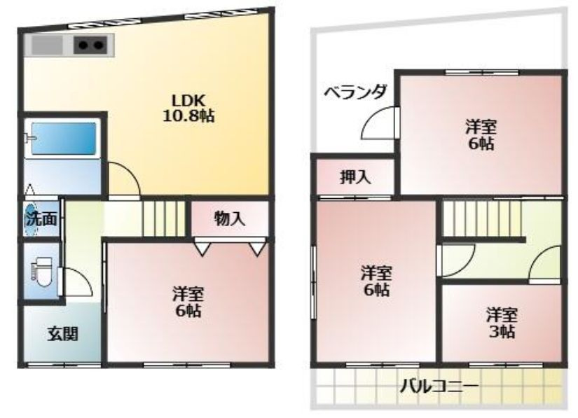 東垂水2丁目戸建の間取り