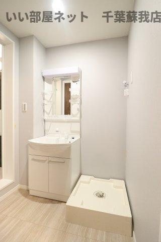 LUNIGHT都賀の洗面所|朝の準備に活躍する、洗髪洗面化粧台！