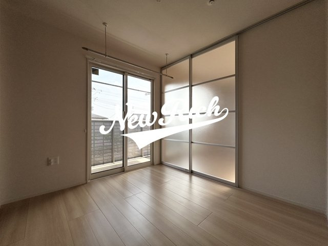 伊勢崎市北千木町のアパートのバルコニー