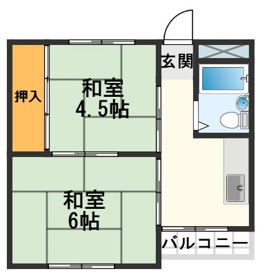 【間取り】 | 上田辺マンション