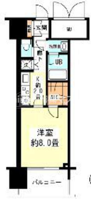 大阪市西区新町１丁目の賃貸マンションの間取り
