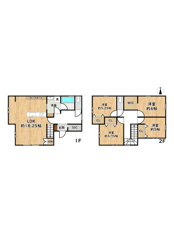 姫路市大津区長松/中古戸建の間取り