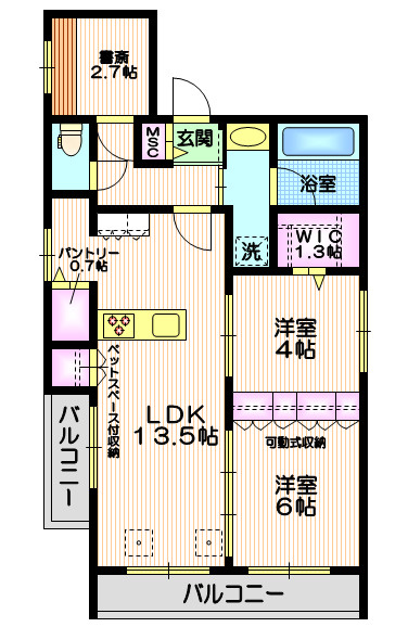 Ｌａ　Ｃｏｕｒ　Ｍｉｙａｋｏ　Ｗｅｓｔの間取り