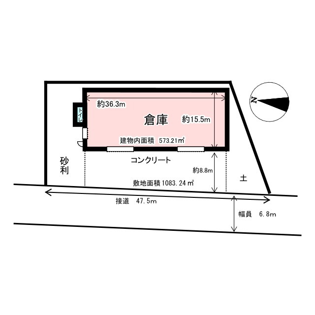 東員町山田倉庫の間取り