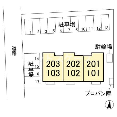 メゾン ボヌールiの区画図|高崎、前橋のお部屋探しはエンドスケープまで！お客様の理想お聞かせ下さい♪
