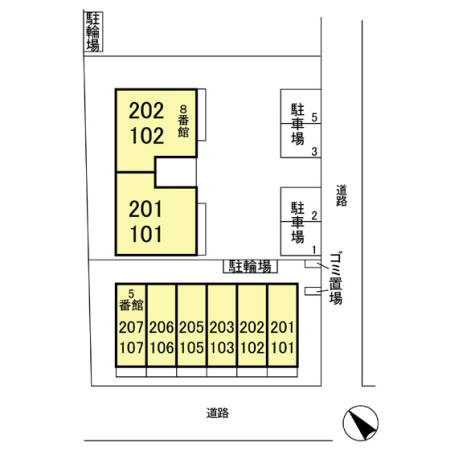 トゥインクルコート大町　５番館の区画図