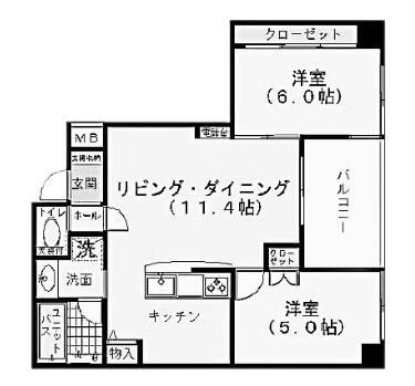 グリーンパークミノワの間取り|間取りです。