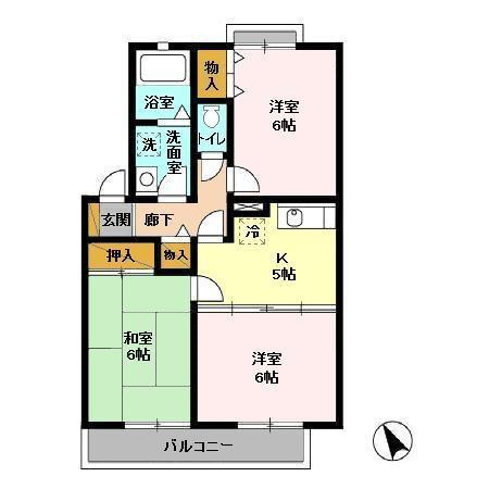 サニーコート田辺 Ａの間取り