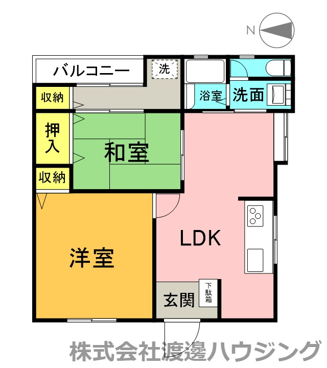 阿倍野筋5丁目貸家の間取り