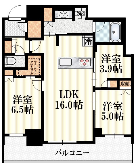 アトラスタワー小平小川の間取り