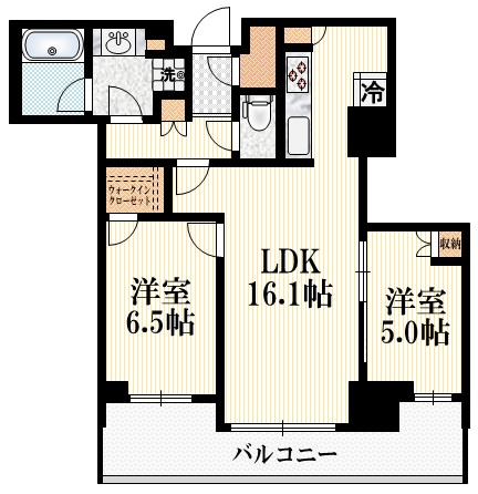 アトラスタワー小平小川の間取り