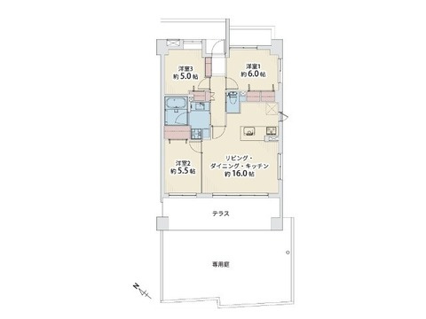 パークホームズ室見駅前の間取り|間取り