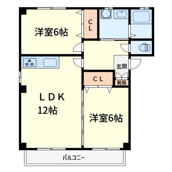 【間取り】 | ハイツ氷室1号館