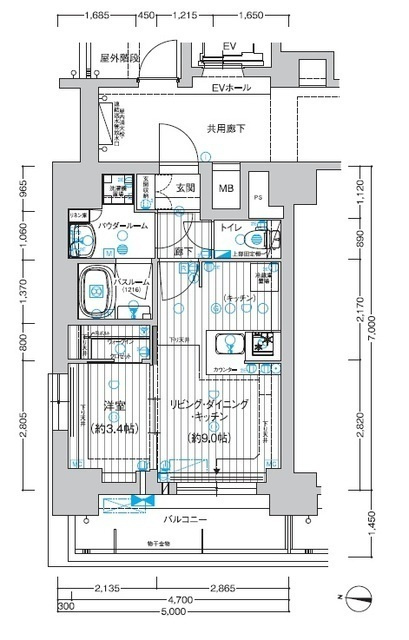 プレサンス　レイズ　鶴舞公園の間取り