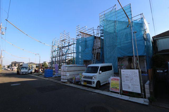 【Heartfull Town】 東大和市仲原３期の外観|区画整理地内でスッキリとした綺麗な街並みが特徴！
二方位の道路幅が6mで開放感あり！
