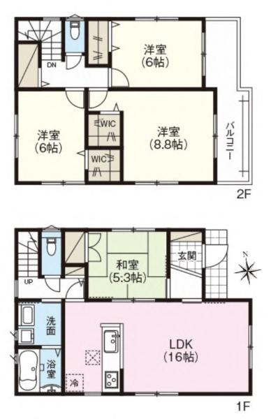 ファーストタウン疋田 ３号棟 ／新築一戸建の間取り