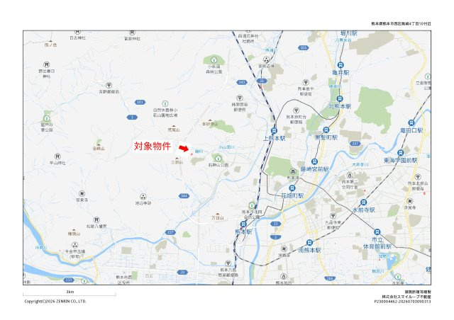 熊本市西区島崎5丁目の地図