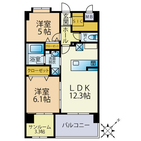 【間取り】 | Sun･Blesso塩原